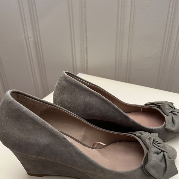 Zara grey bow wedge heel - Picture 2 of 2